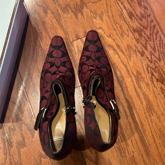 Coach abby logo wine monogram bootie sz 10 - Picture 5 of 6